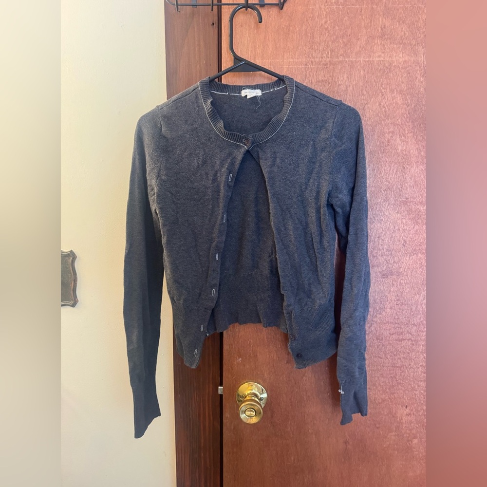 American Eagle Outfitters Charcoal Cardigan
